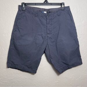 DIVIDED BY H&M 100% COTTON GRAY FLAT-FRONT SHORTS SIZE 34